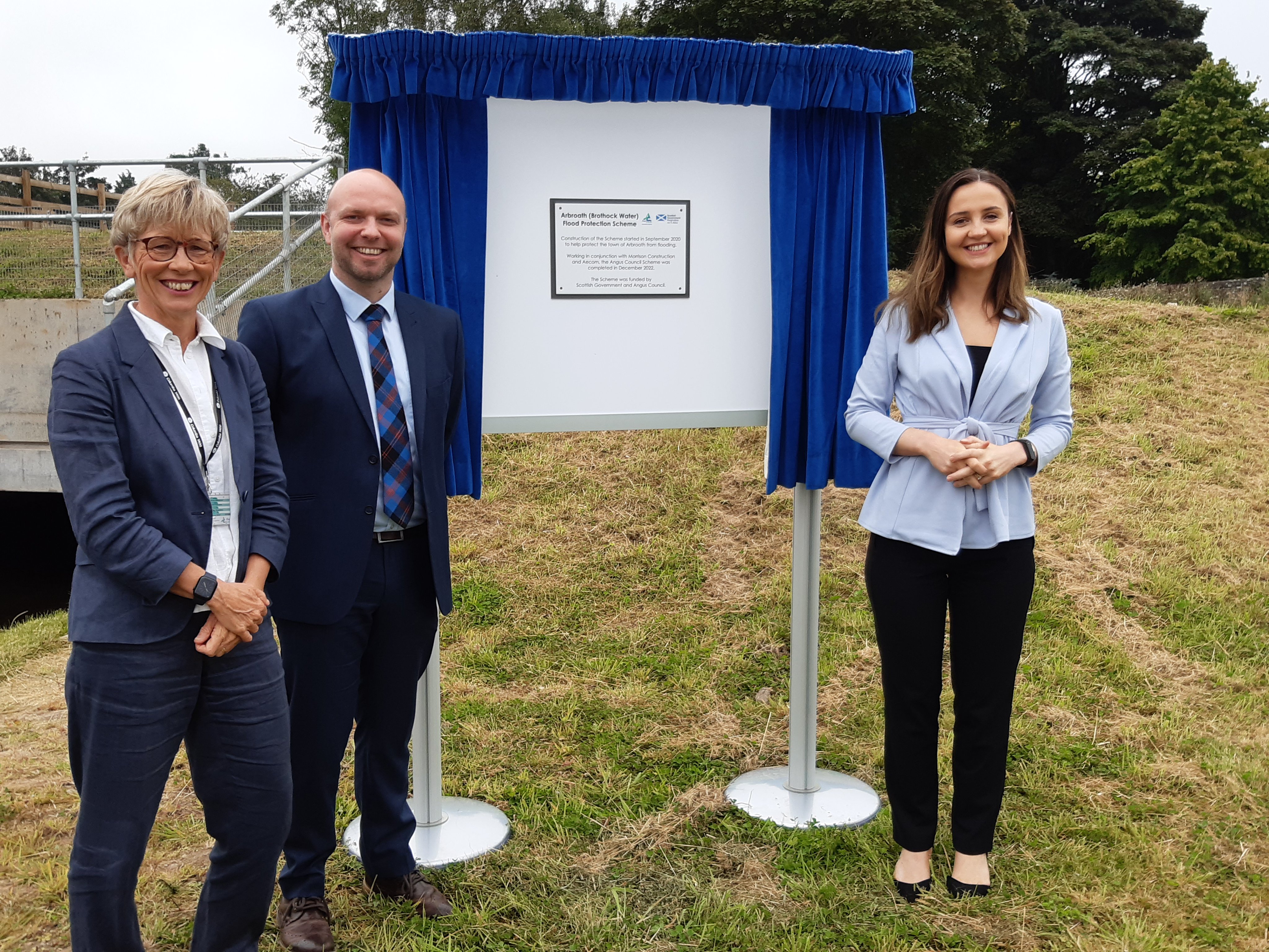 Cabinet secretary officially opens Arbroath’s flood protection scheme