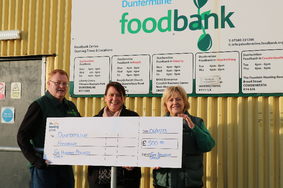 Fife Housing Group continues 'Giving Something Back' with foodbank donations