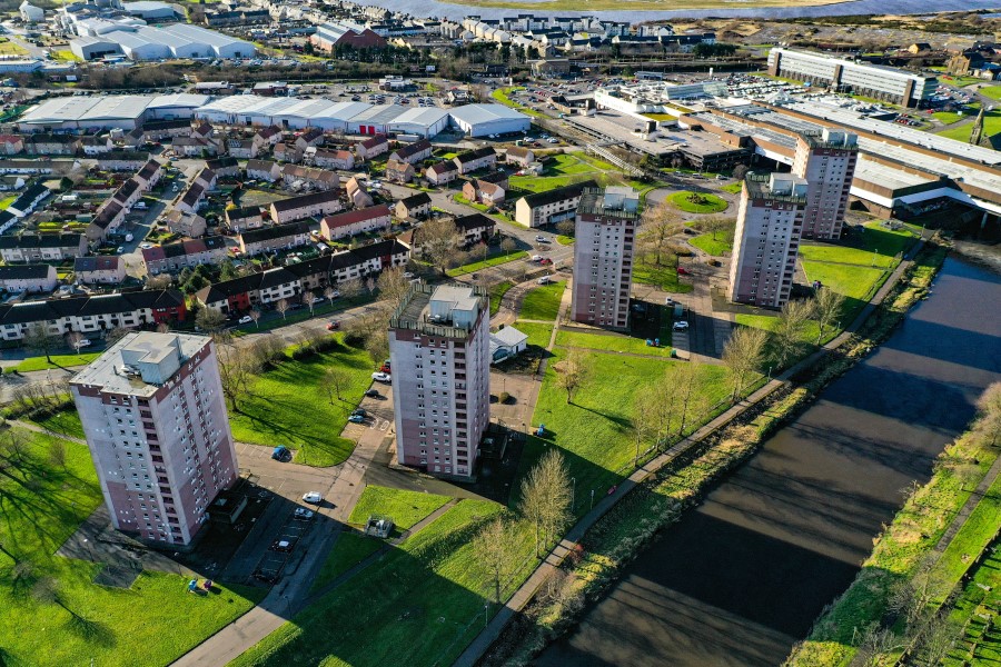 Preparatory works on North Ayrshire high flats demolition begins