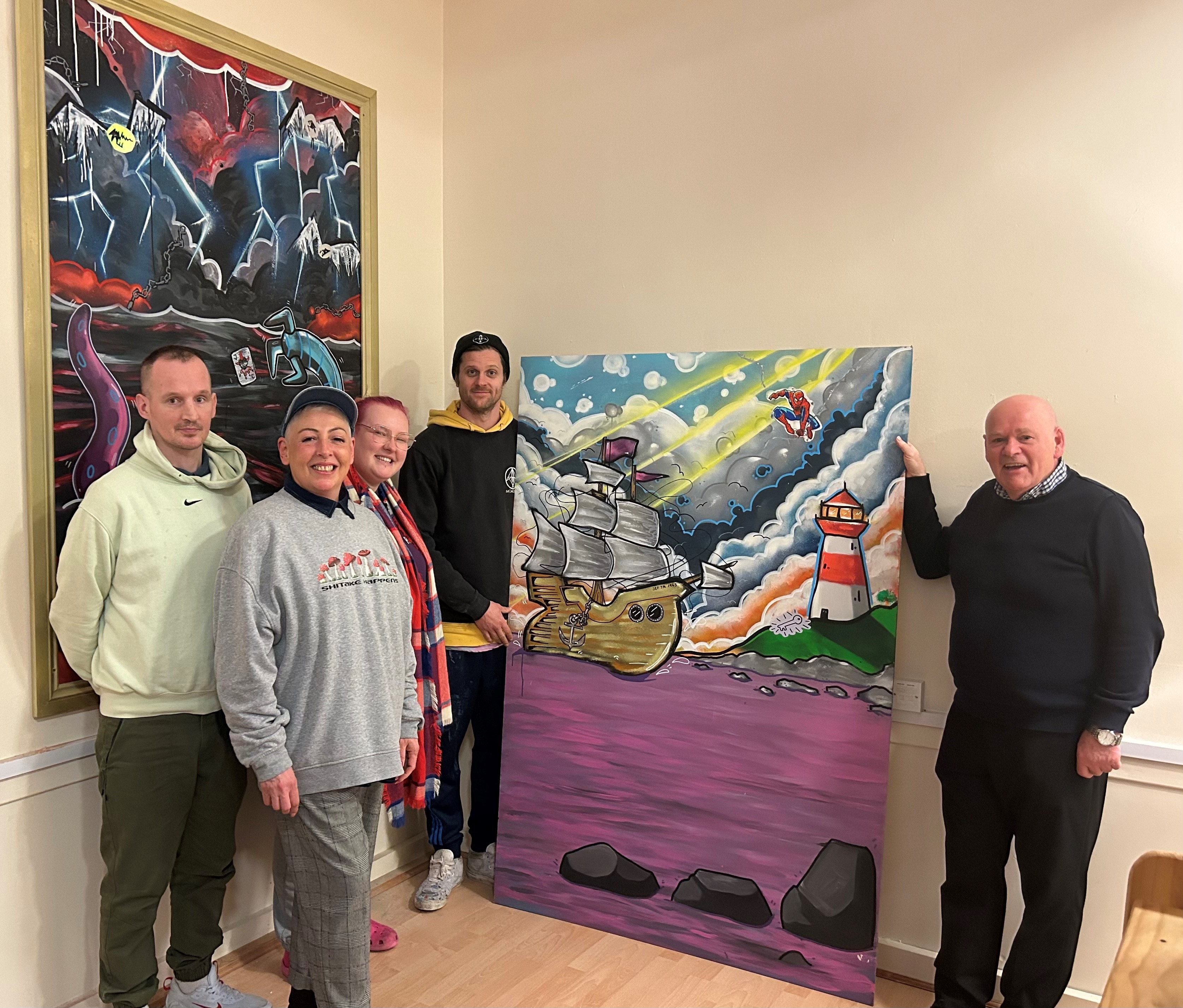 Inspirational artwork unveiled at Inverclyde homeless centre