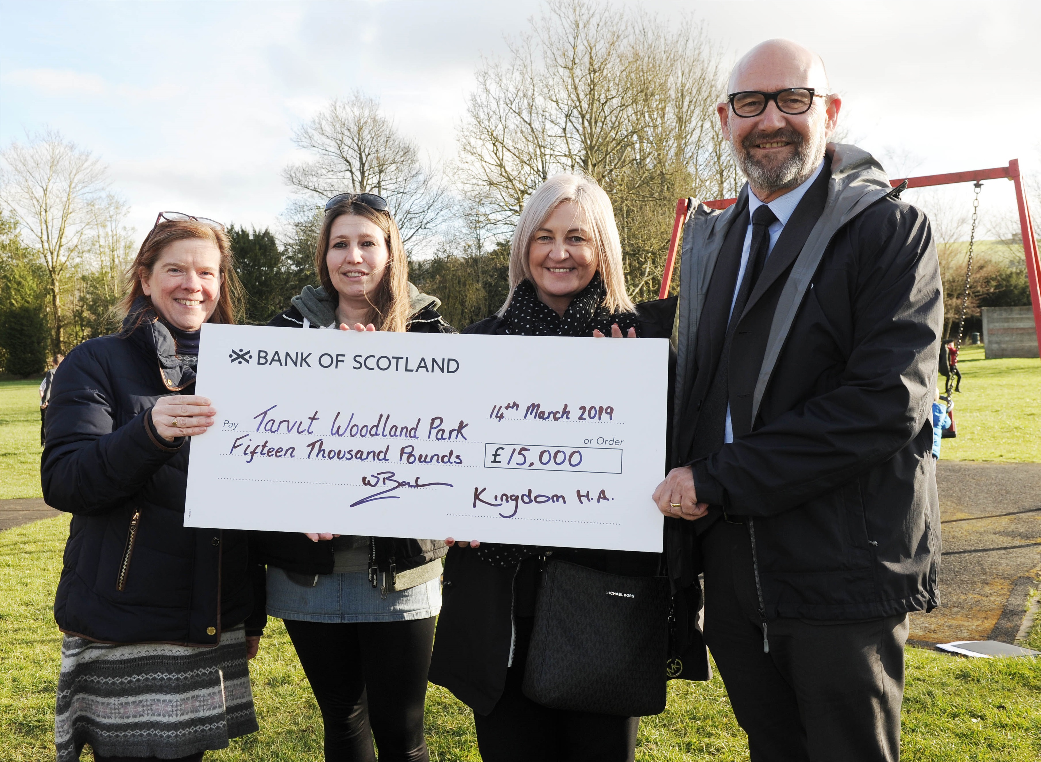 Kingdom's £15,000 donation boosts Cupar Play Park group