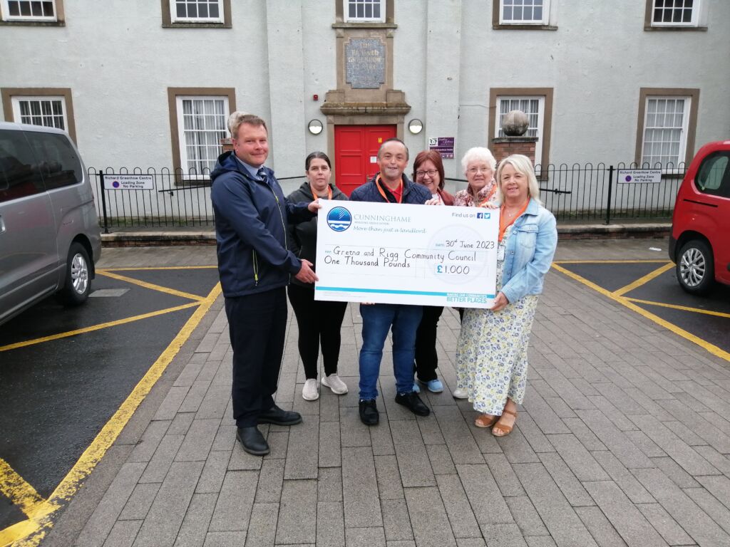 Gretna and Rigg Community Council receives donations from Cunninghame