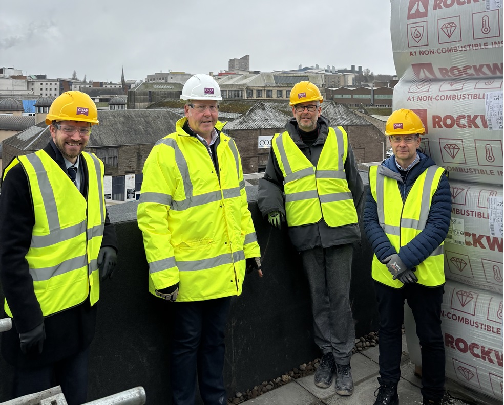 Council representatives visit CHAP's Dundee student accommodation site