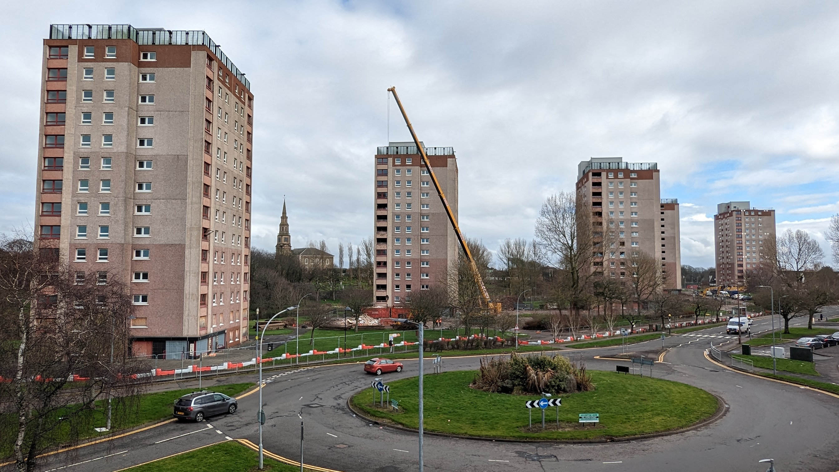 Irvine high flats fully demolished