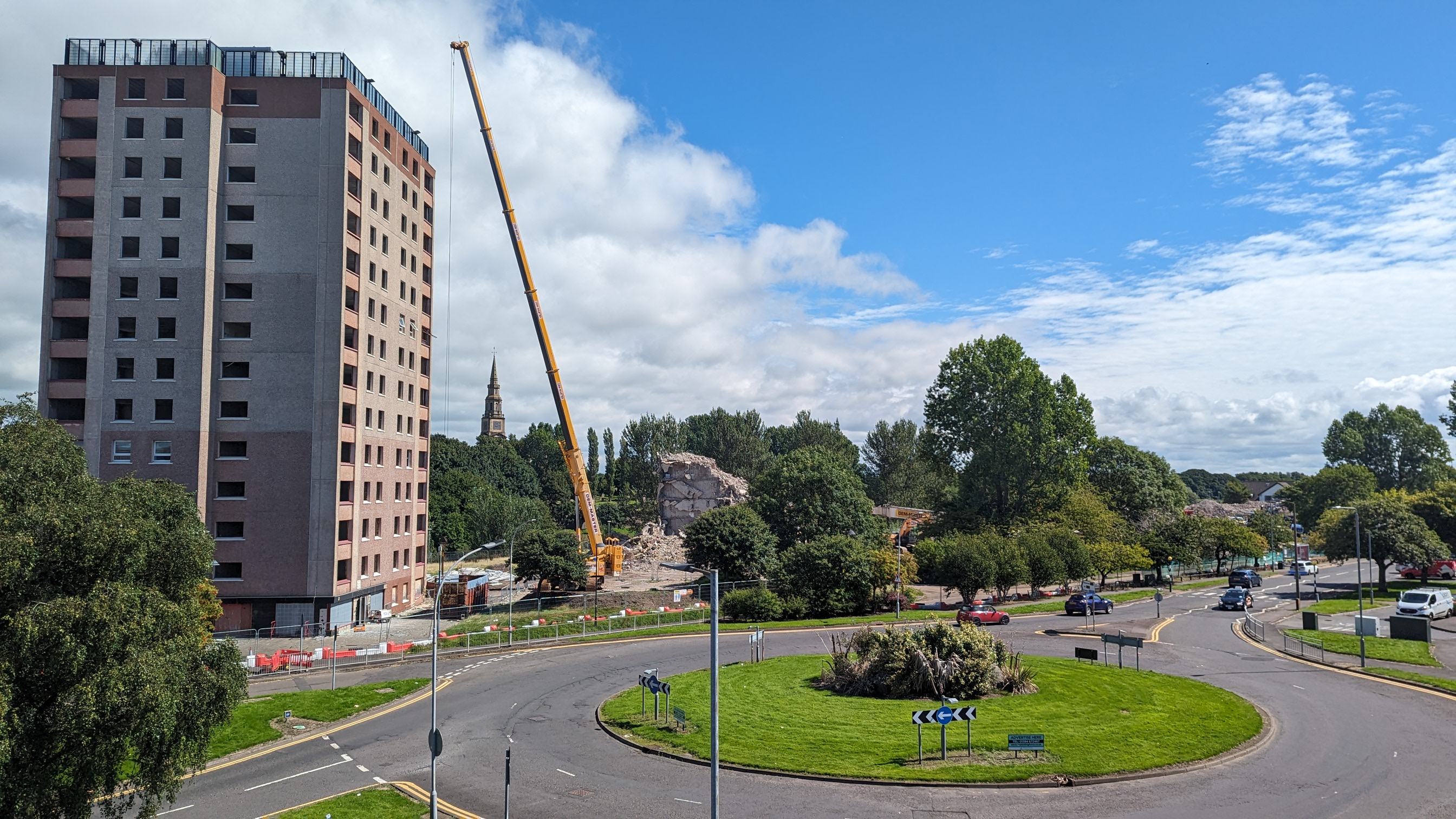 Irvine high flats fully demolished