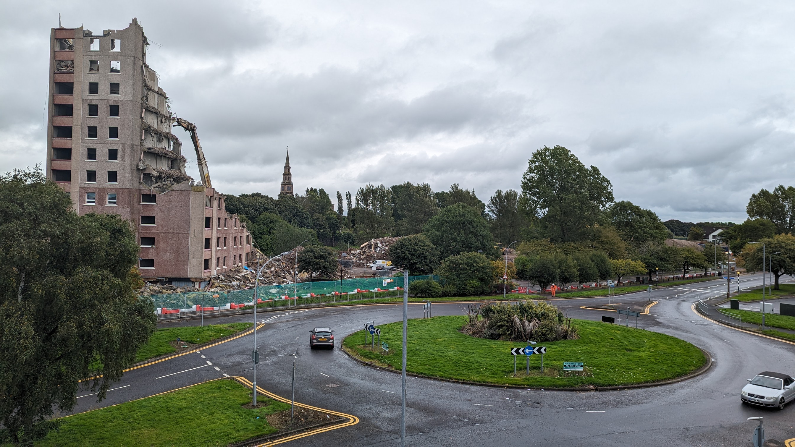 Irvine high flats fully demolished