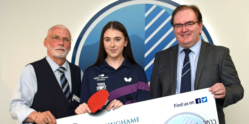 Cunninghame Housing Association awards £1,000 to Ayrshire table tennis player