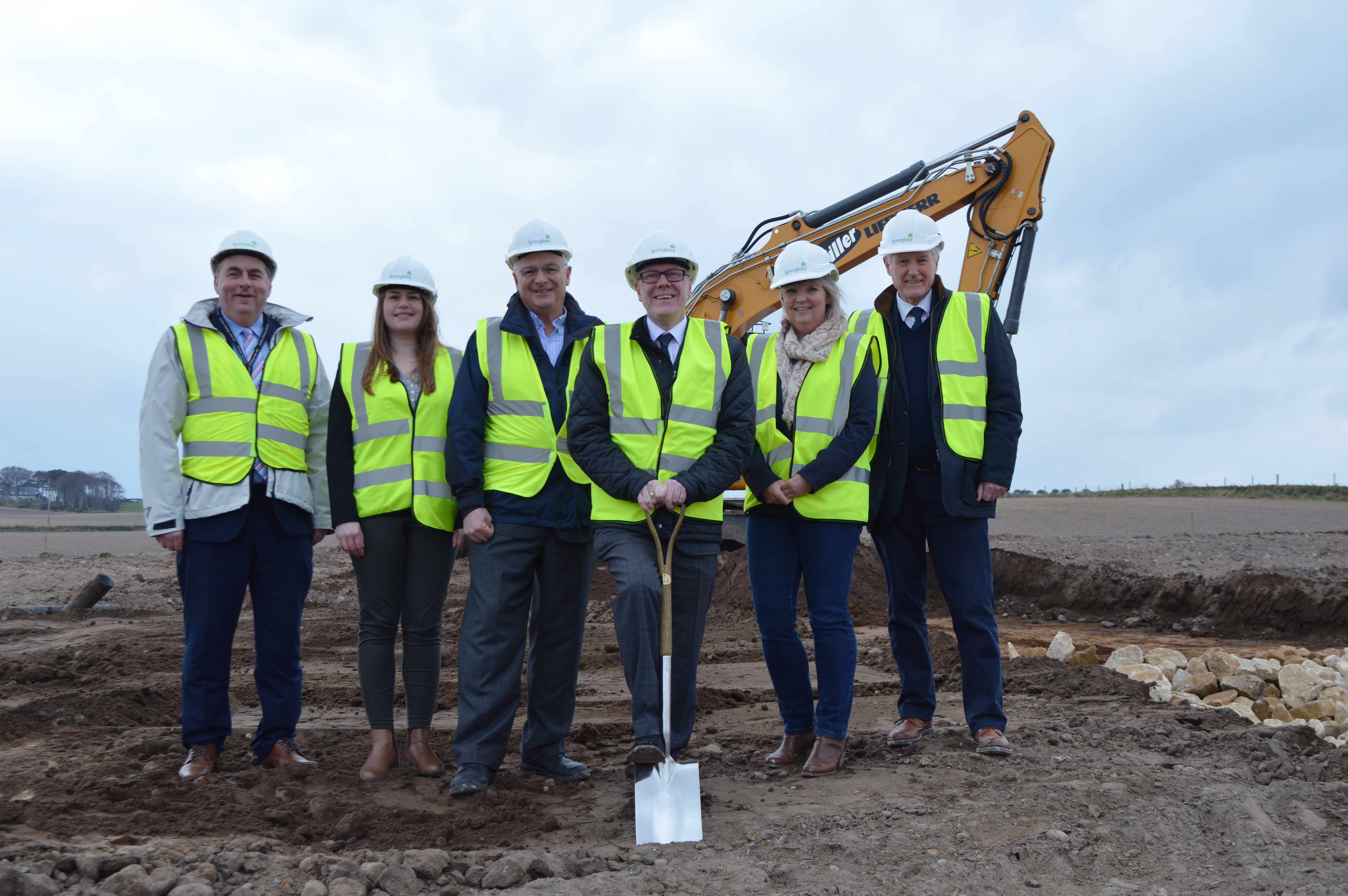 Housing minister starts construction on Springfield development in Hopeman