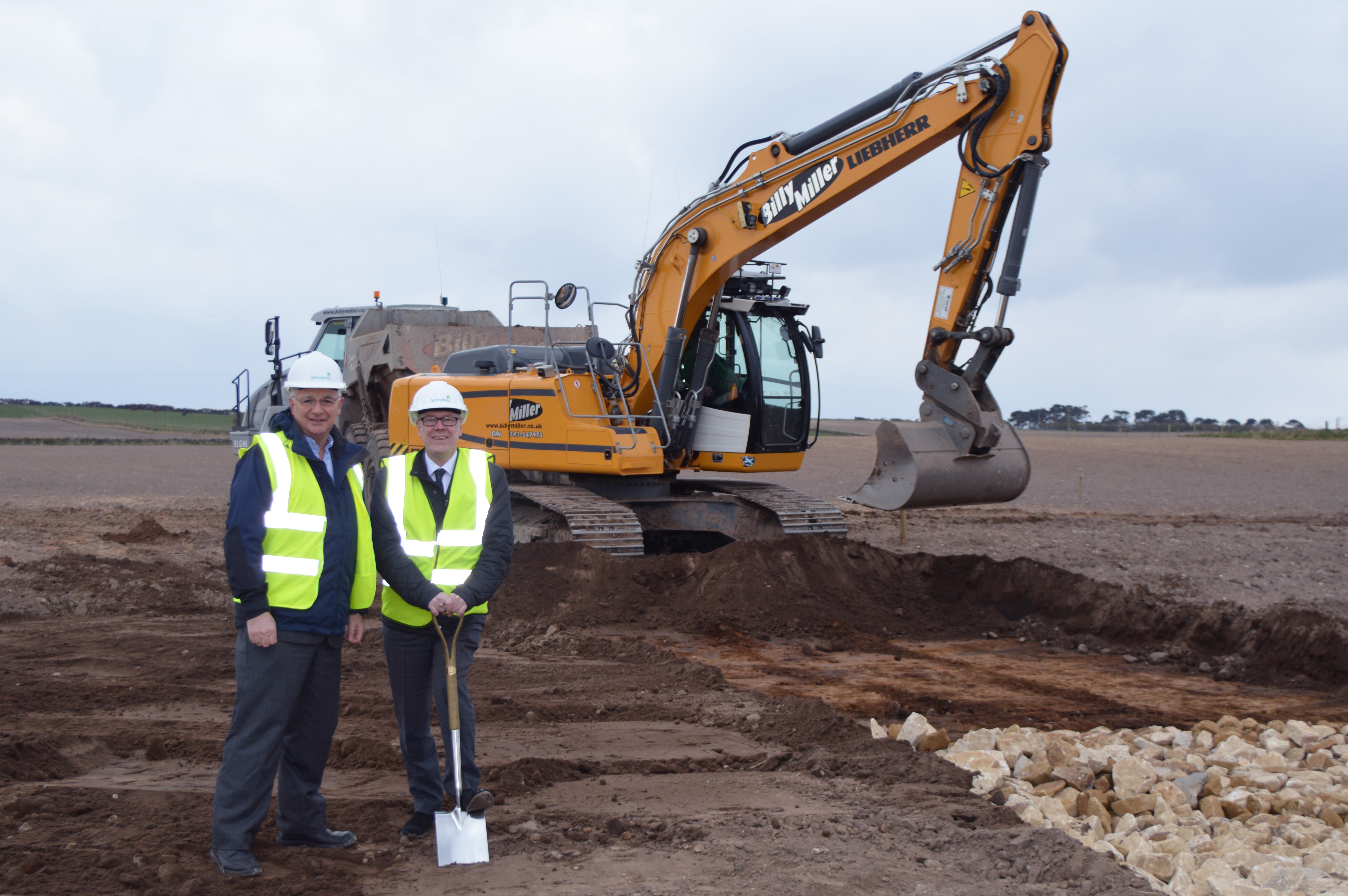 Housing minister starts construction on Springfield development in Hopeman