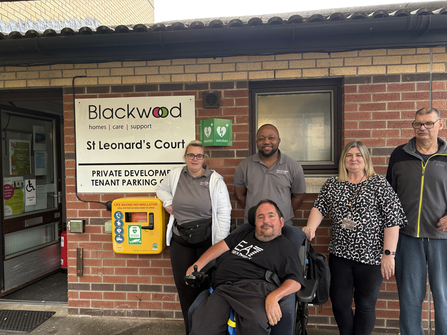 Defibrillator installed at Blackwood development to mark 30 years