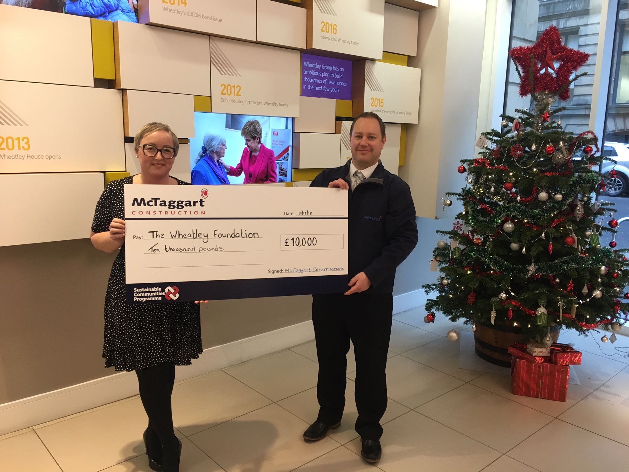 McTaggart makes £10,000 donation to benefit Wheatley customers
