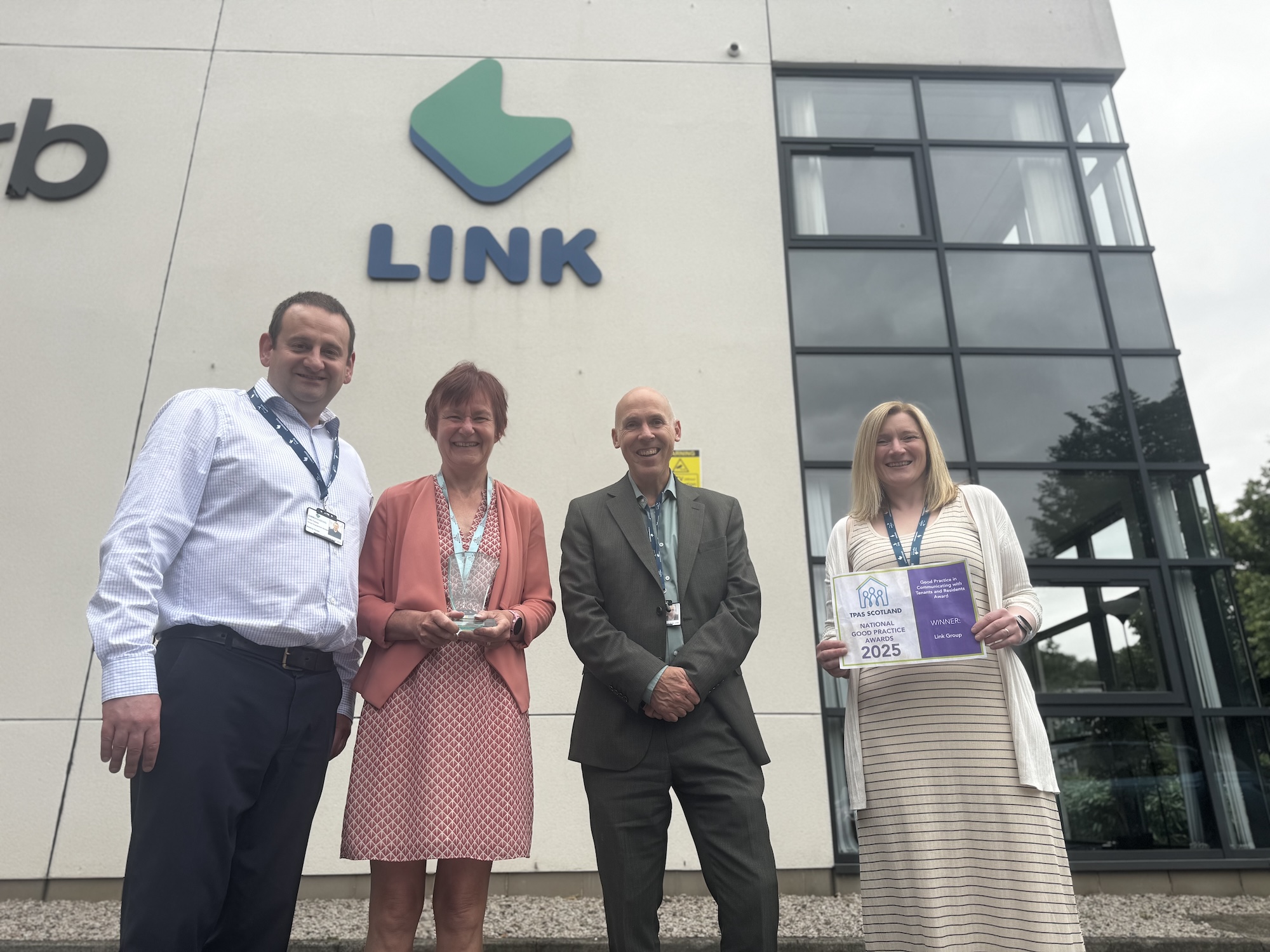 Link recognised for Tenant Engagement Excellence at national TPAS Awards