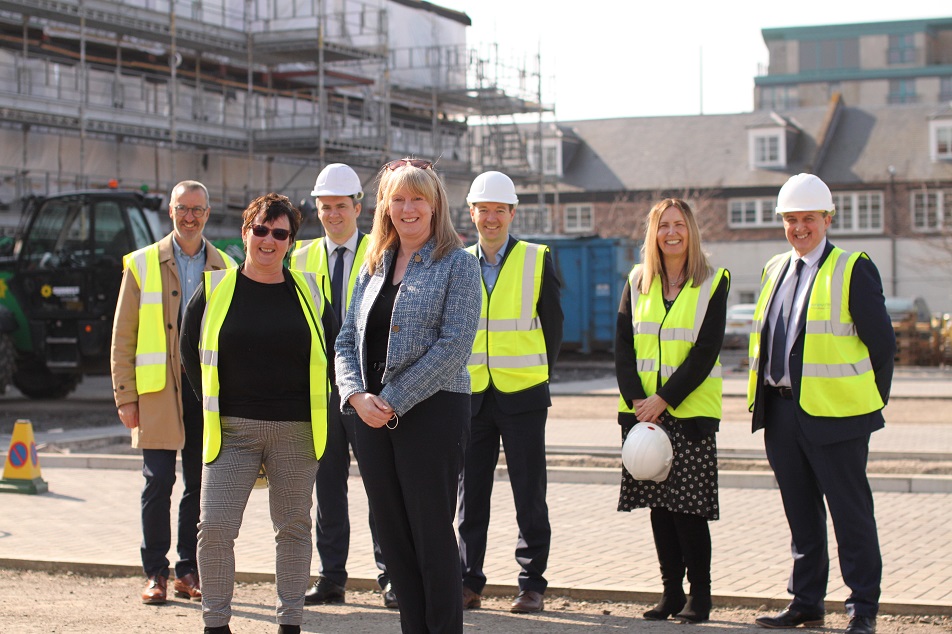 Scotland’s largest modular housing development welcomes housing minister Shona Robison