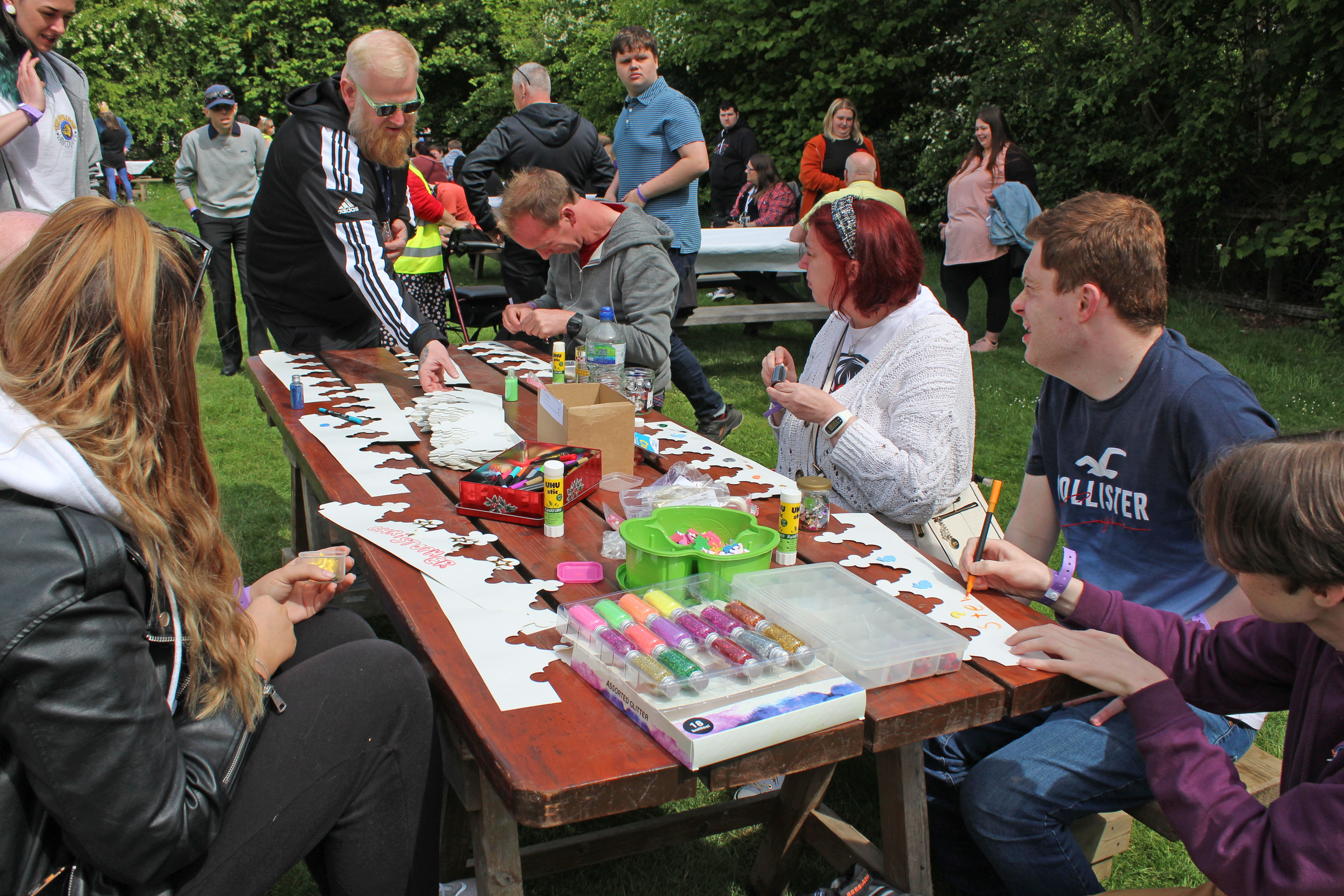 People supported by Hillcrest Futures gather for a Picnic in the Park