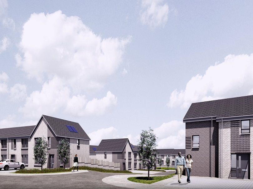 New council homes under construction in Kilmarnock