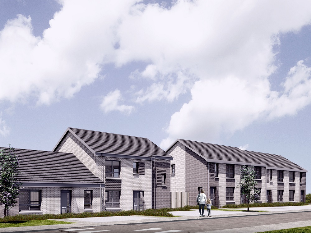 New council homes under construction in Kilmarnock