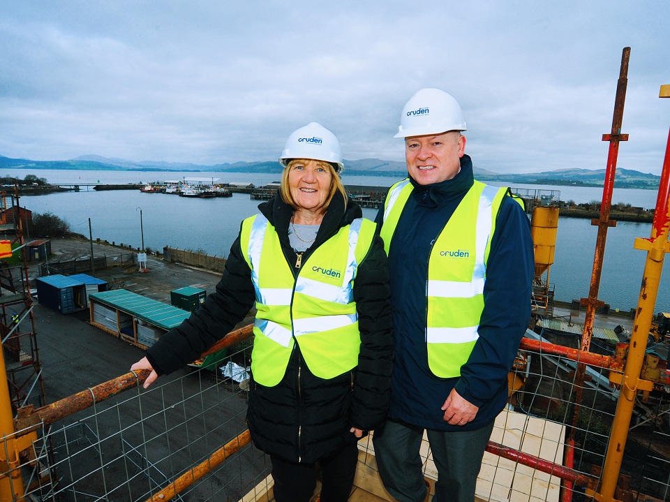 Cruden Building's James Watt Dock development takes shape