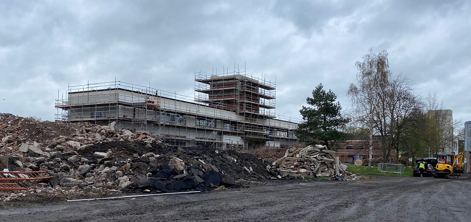 Eildon marks progress at apartments at former Kelso High School site