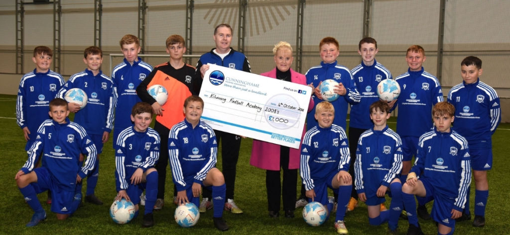 Cunninghame Housing Association awards grant to Kilwinning Football Academy