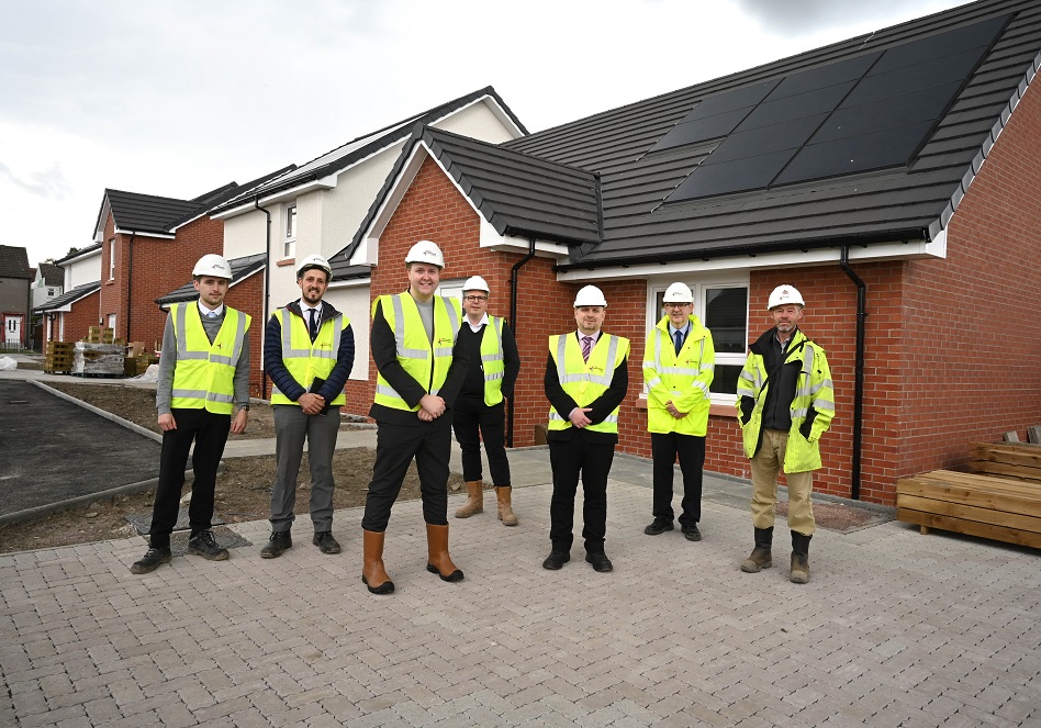 Council leader visits new North Lanarkshire housing development