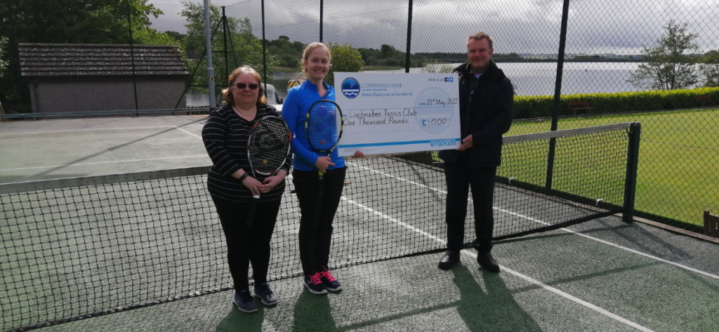 Cunninghame Housing Association donates £1,000 to Lochmaben Tennis Club