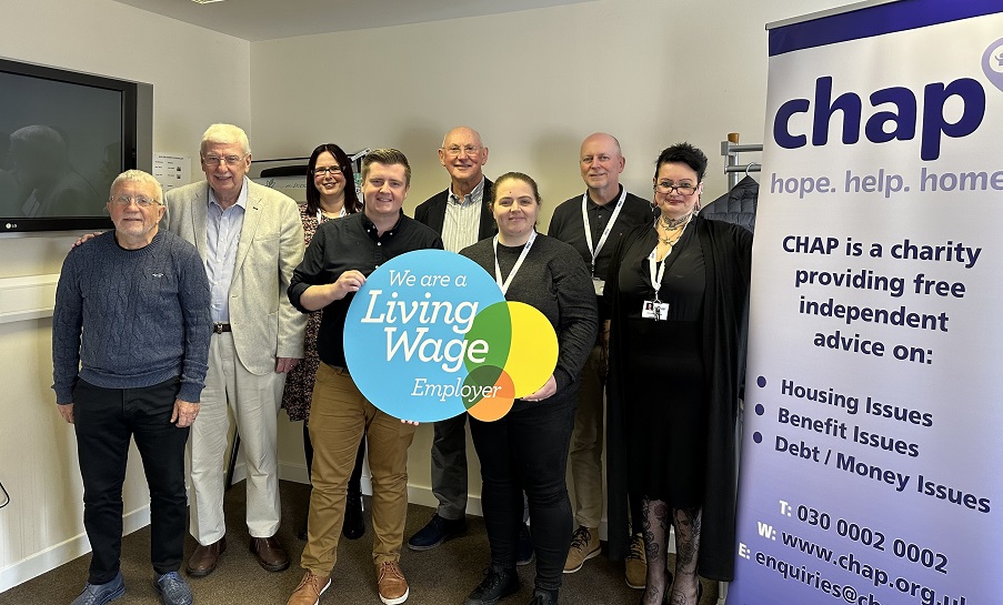 CHAP achieves Living Wage accreditation and award nomination