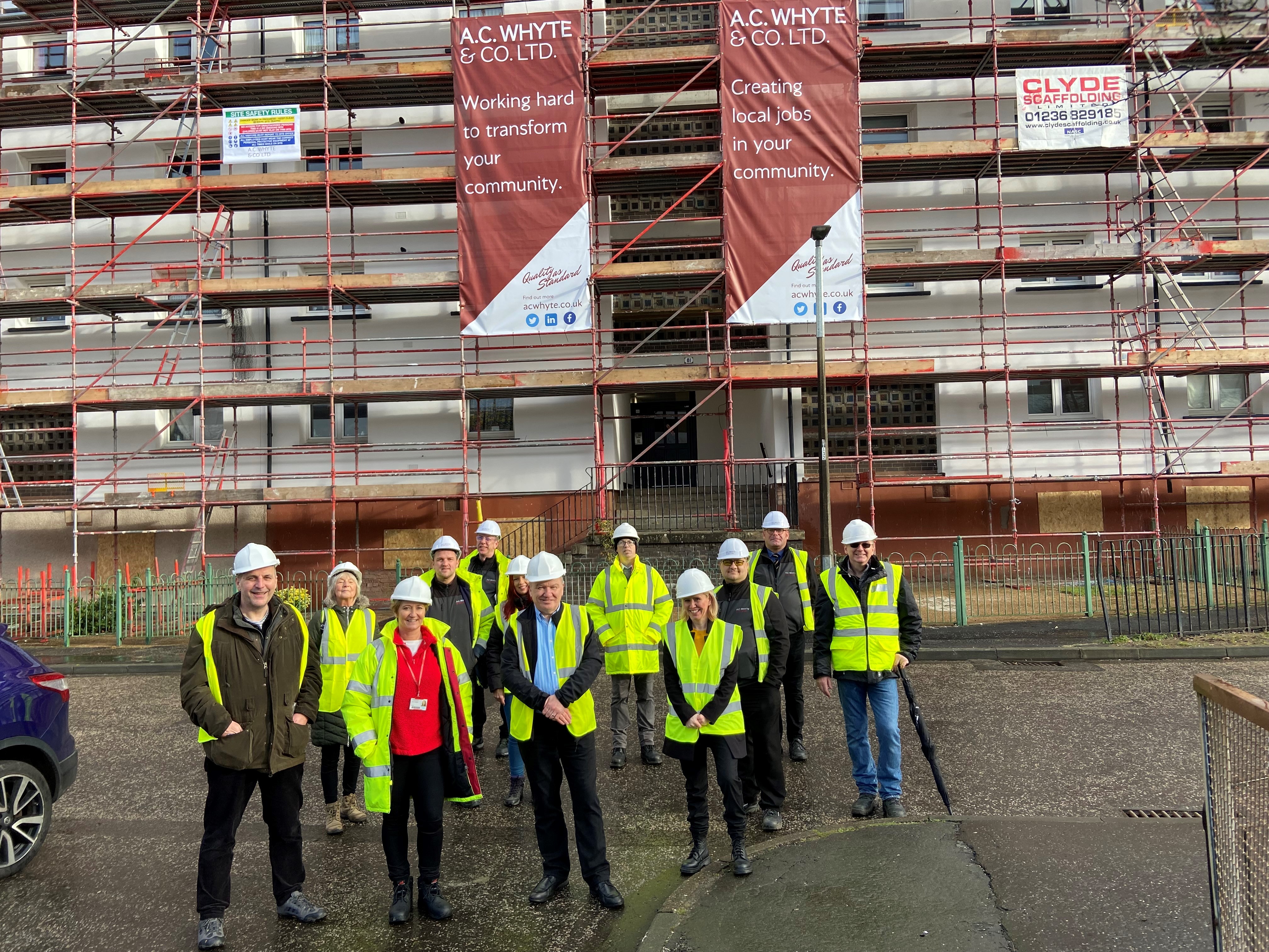 A.C. Whyte welcomes MSP Gordon MacDonald and Councillor Neil Gardiner to Murrayburn site