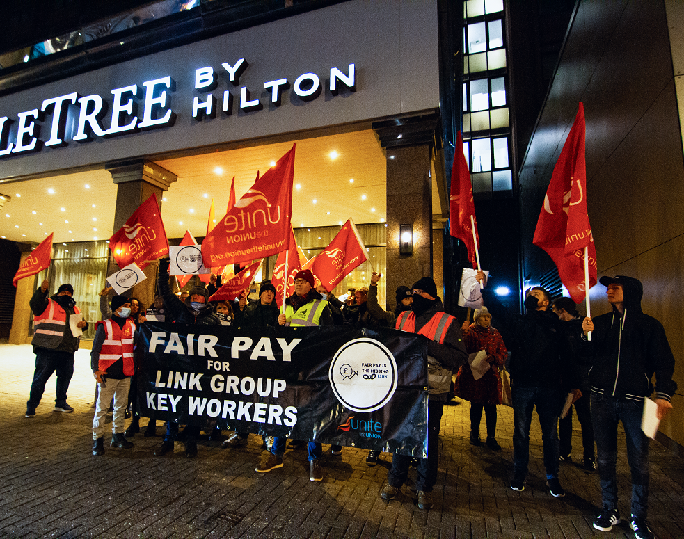 Unite protests at housing awards over Link Group pay dispute