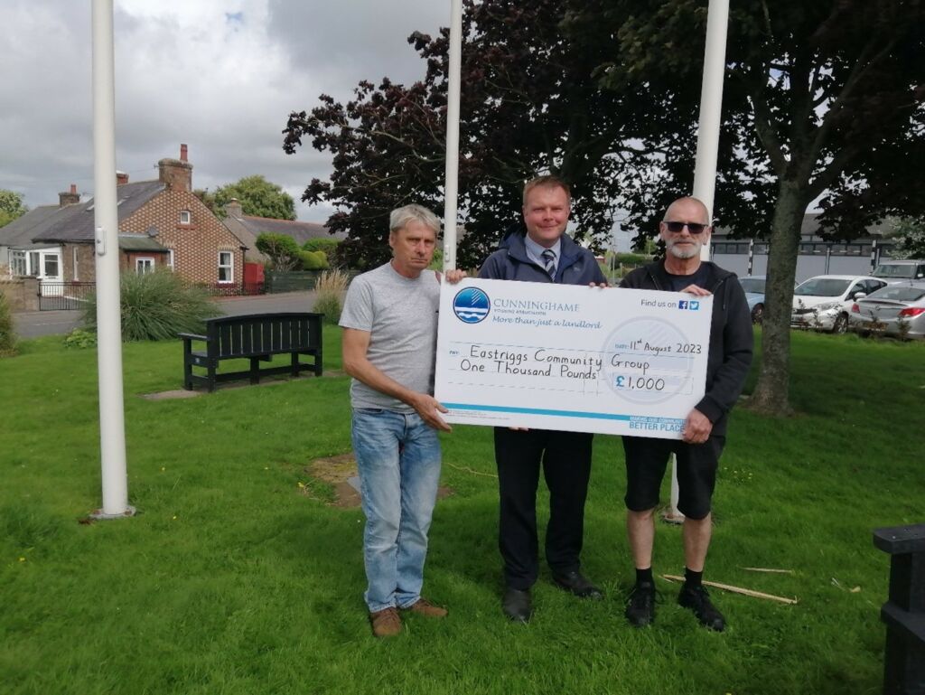Cunninghame makes donation to Eastriggs Community Group