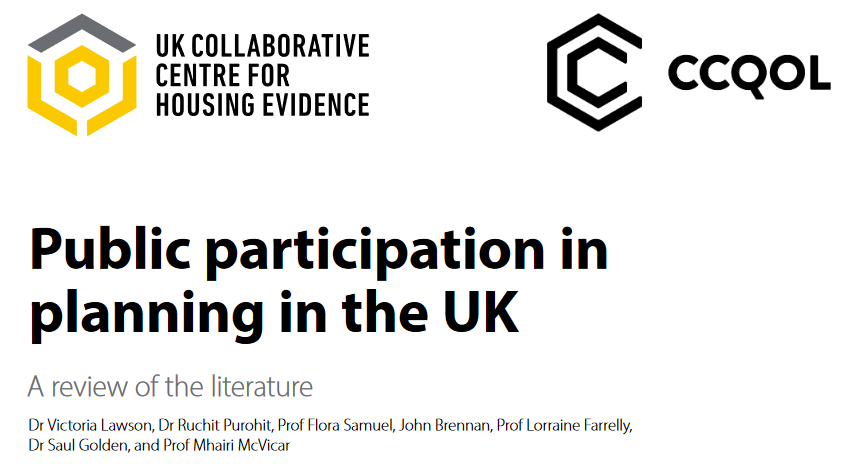 CaCHE publishes review of public participation in planning