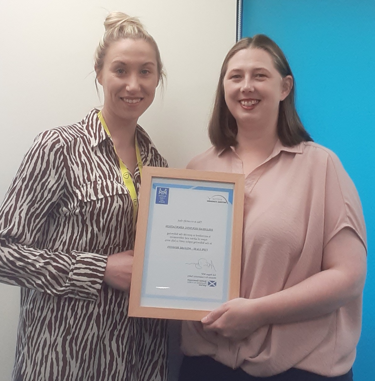 Hillhead welfare rights service gain National Standards reaccreditation