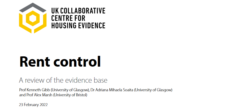 CaCHE publishes large-scale international evidence review of rent control