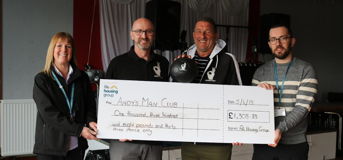 Fife Housing Group raise over £1,300 to support Andy’s Man Club