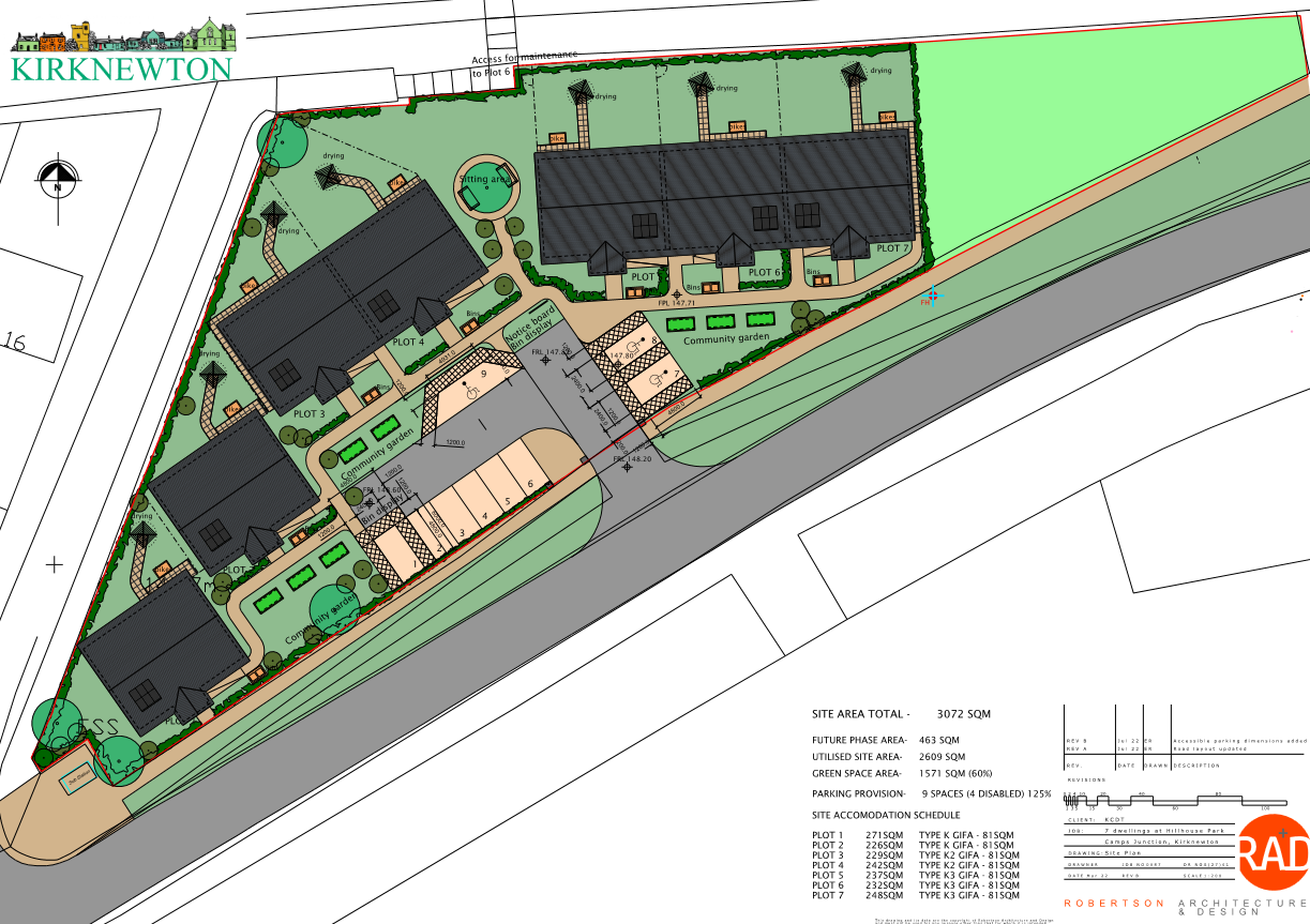 Affordable low energy community housing project for Kirknewton