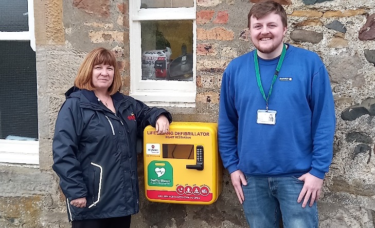 Life-saving defibrillator installed outside Shire office