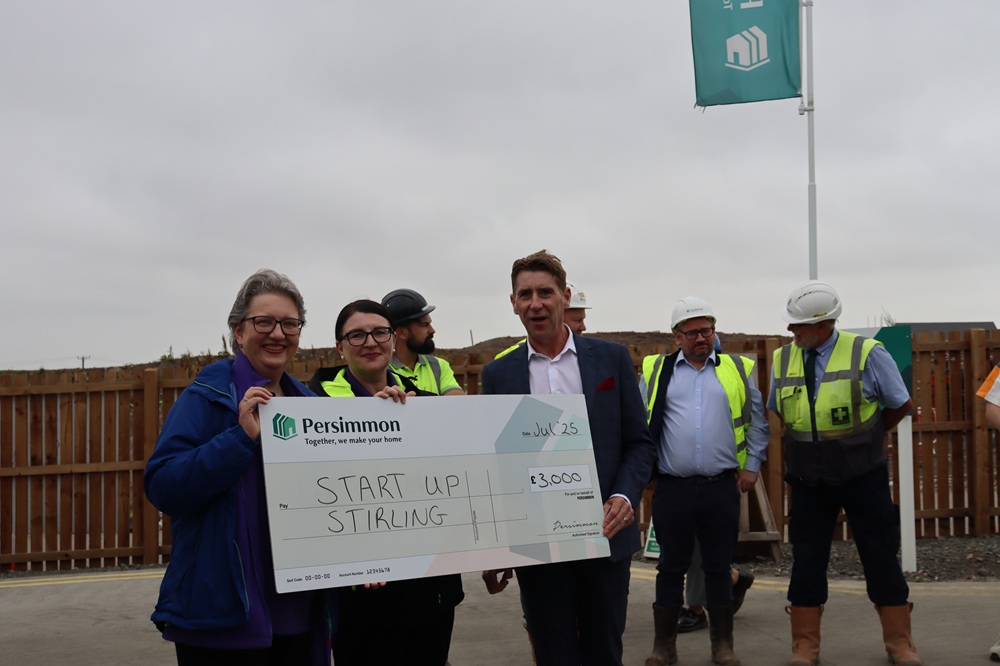 Stirling charity surprised with £3,000 donation from Persimmon