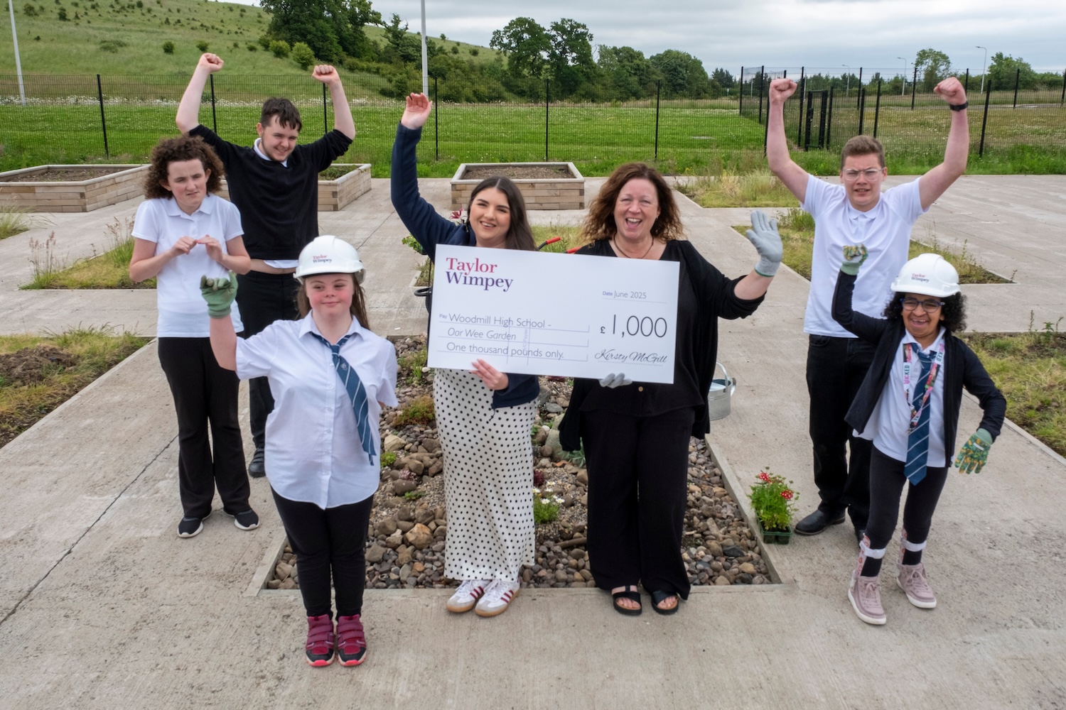 Taylor Wimpey East Scotland supports Woodmill High School's allotment project with £1k donation