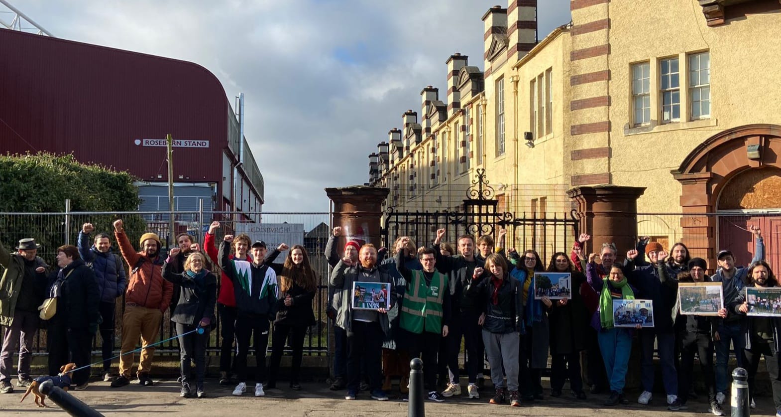 Living Rent leads protest against approved Tynecastle student development