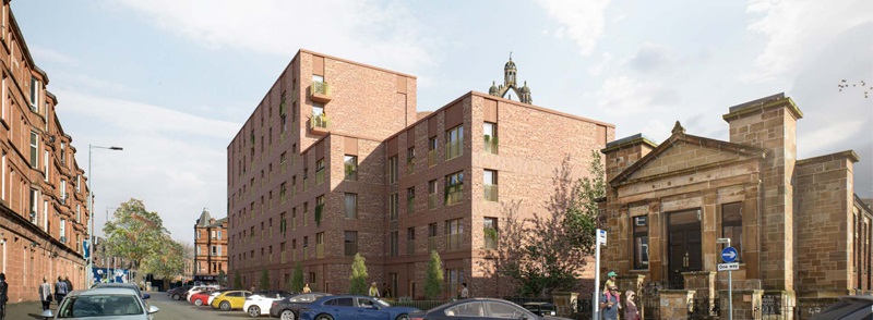 Blocks of flats for social rent approved at Glasgow car showroom site
