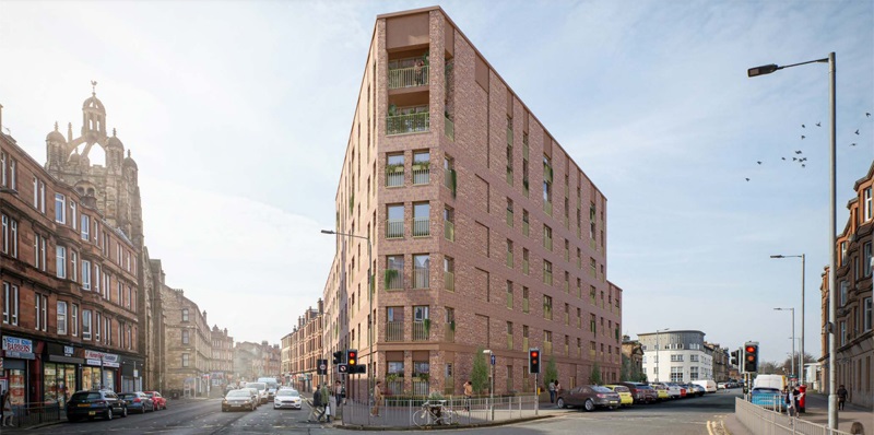 Designs unveiled for planned Glasgow flats for social rent