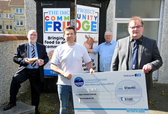 Cunninghame Housing Association makes Community Fridge donation