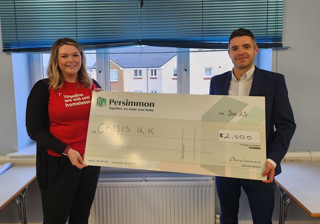 Homelessness charity boosted by backing from Persimmon