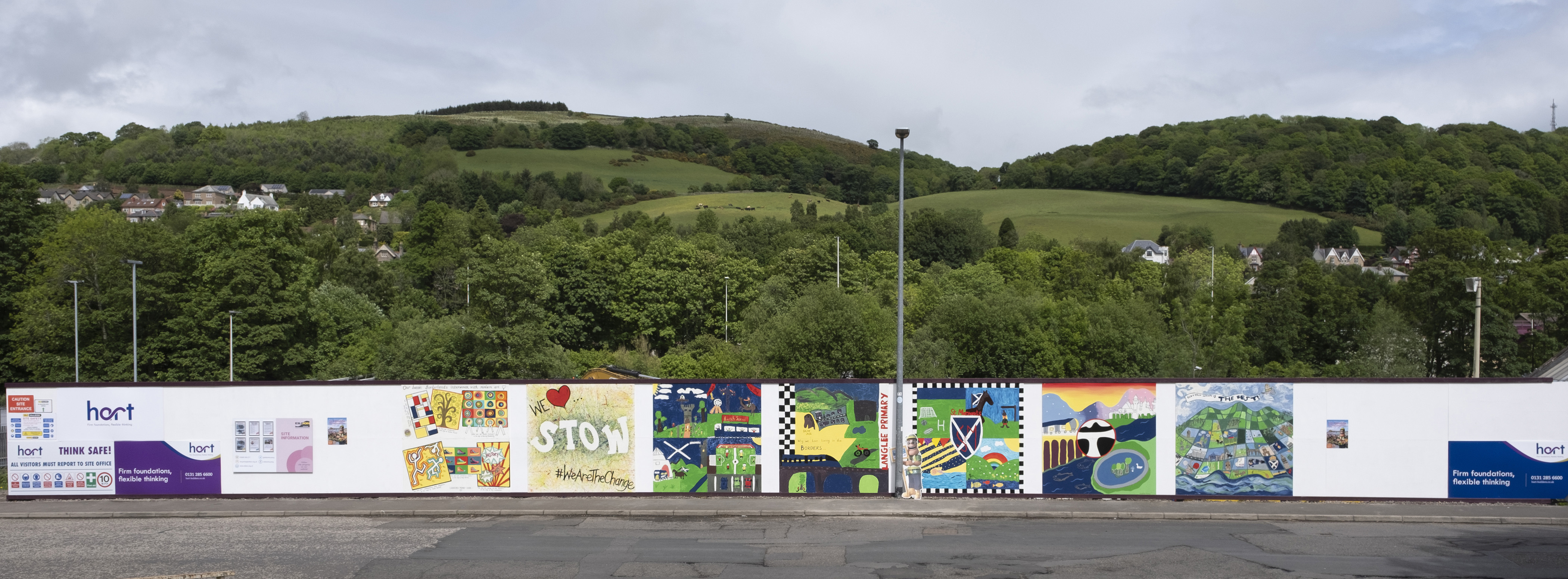 Galashiels primary schools win national competition for mural at Eildon site