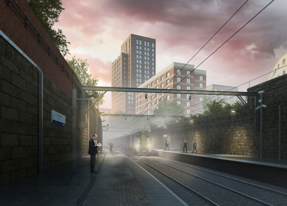 Revised plans for 1,500 residential units at former Glasgow goods yard