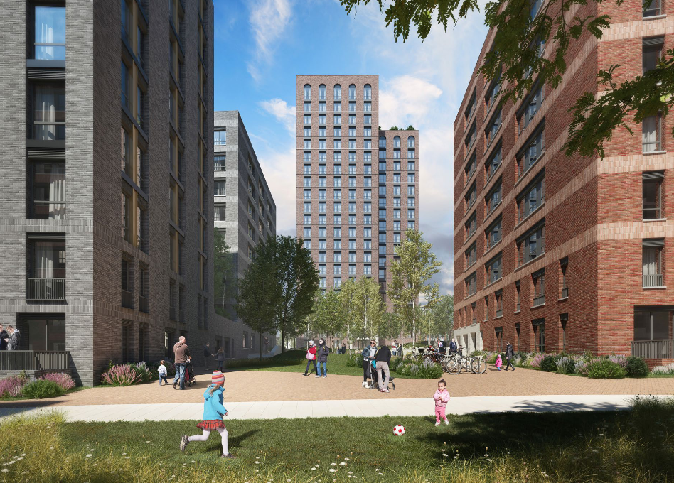 Revised plans for 1,500 residential units at former Glasgow goods yard