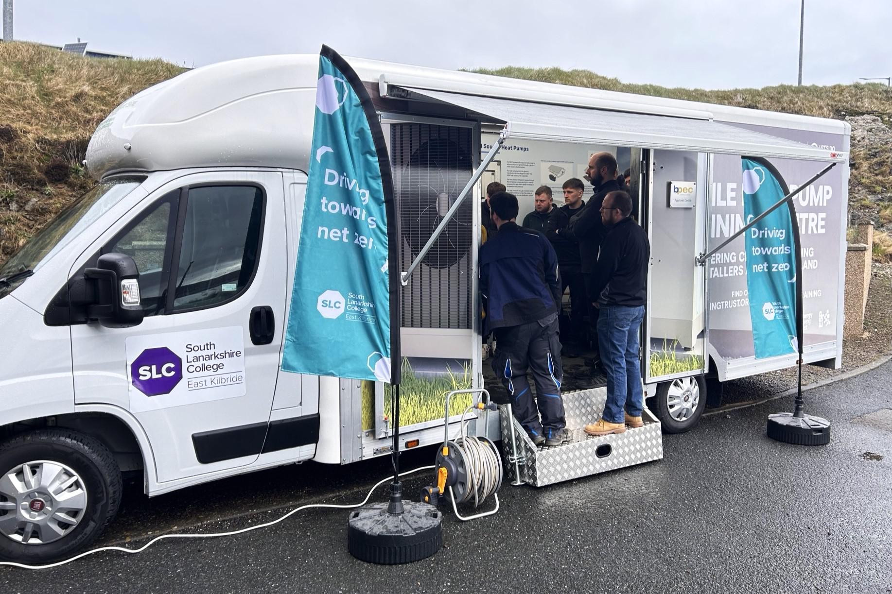 Heat pump training unit arrives in the Shetland isles