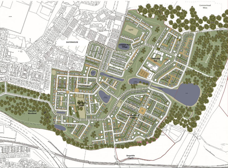 Planning in principle sought for 1,200-home mixed-use development in Glasgow