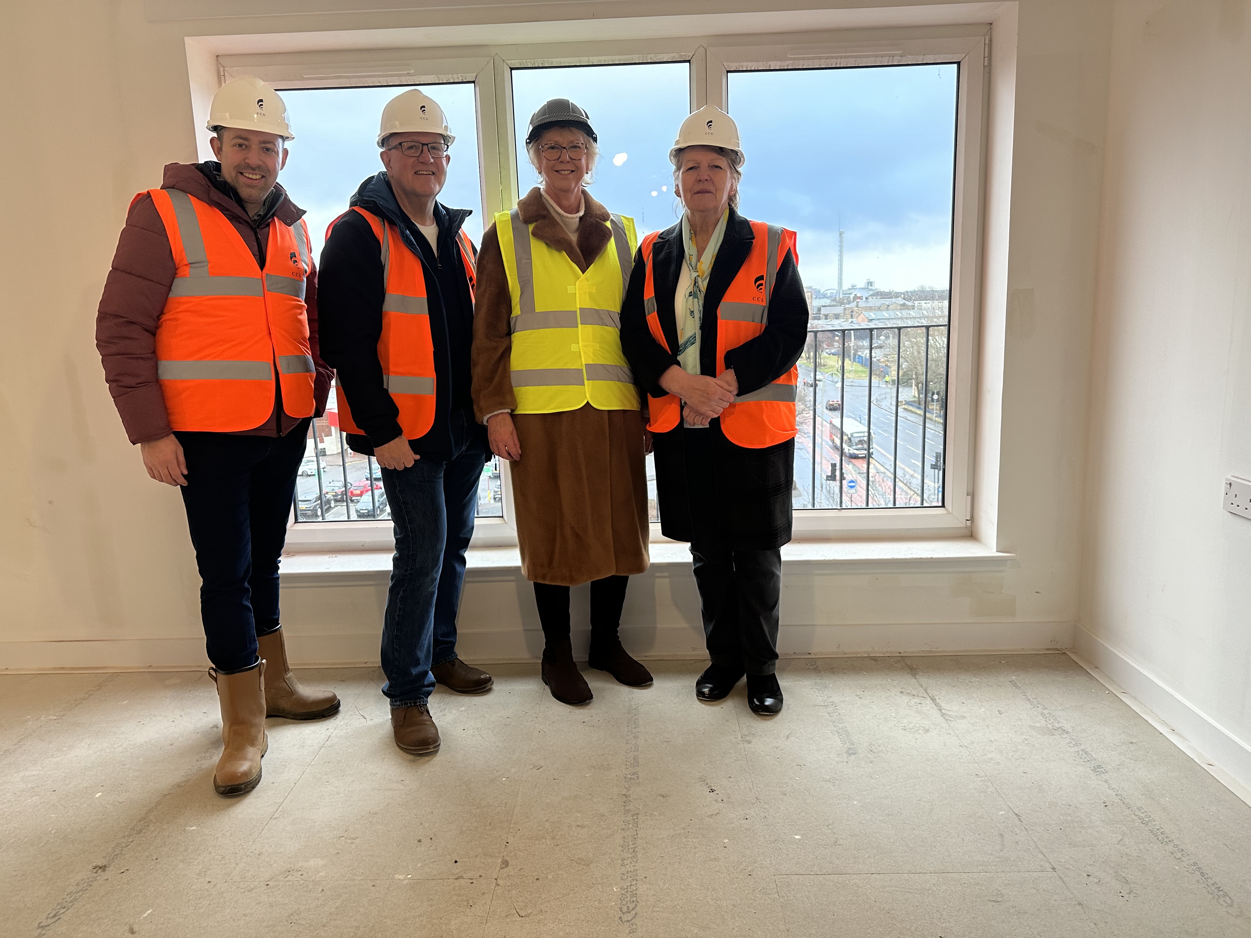 Trust board visit Glasgow development as new homes near completion