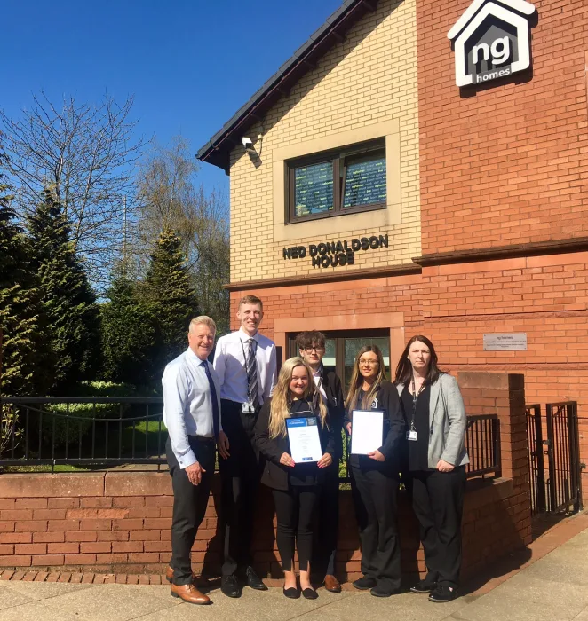 ng homes celebrates Investors in Young People Gold Award