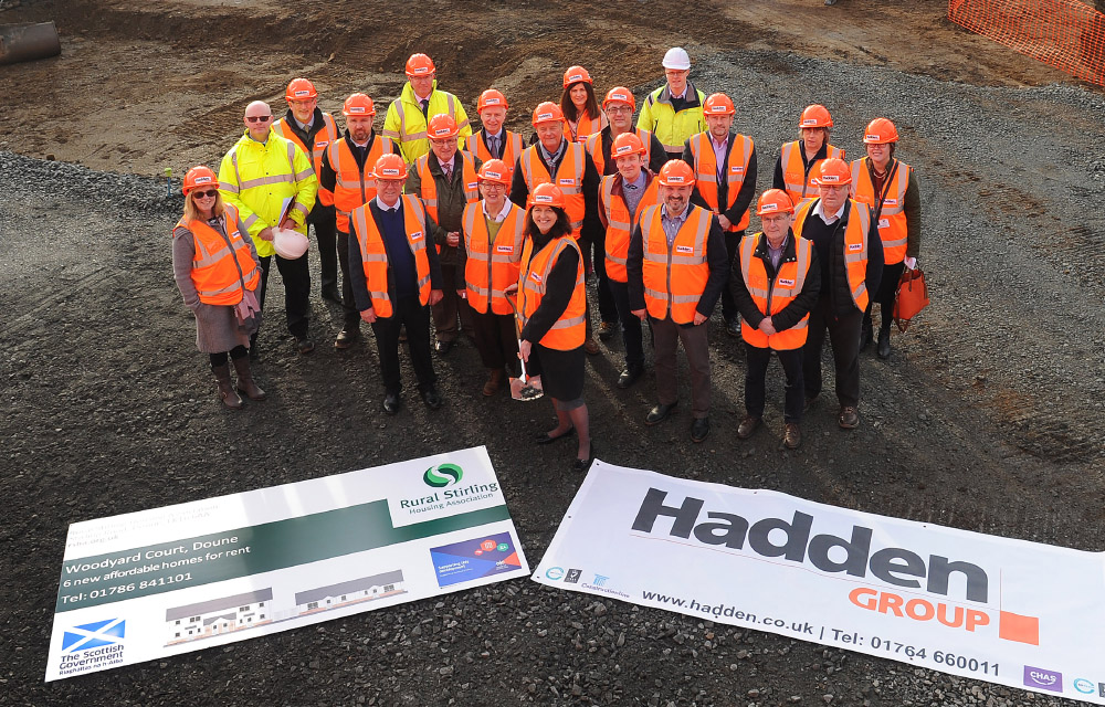 Rural Stirling Housing Association breaks ground on six Doune homes